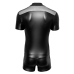 Svenjoyment Men's Fitted Black Playsuit XL with 3-Way Zip & Powernet Panels Svenjoyment Men's Fitted Black Playsuit XL with 3-Way Zip & Powernet Panels