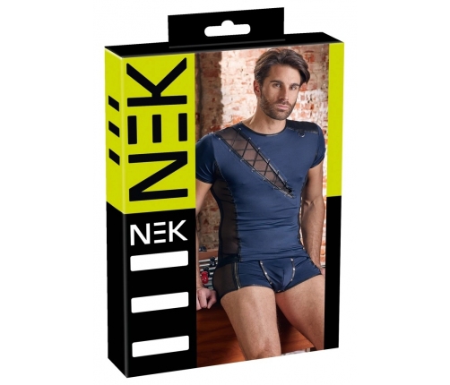 NEK Men's Stretch Shirt XL Blue/Black with Matte Details