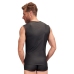 NEK Men's Sleeveless Shirt Matte Black Transparent Mesh Inserts L