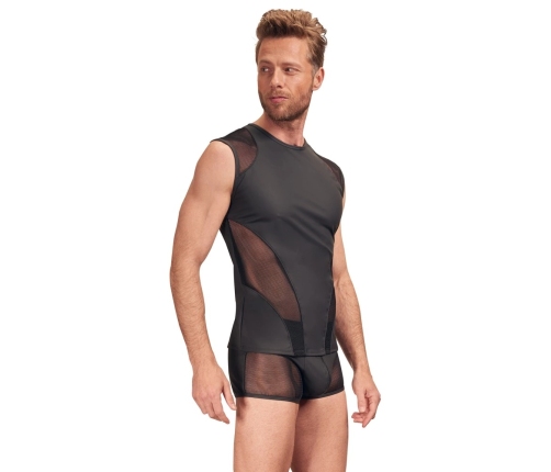 NEK Men's Sleeveless XL Shirt Matte Look & Mesh Black Performance