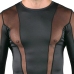 Svenjoyment Black Long Sleeve Shirt with Net Accents, Size M