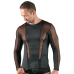 Svenjoyment Black Long Sleeve Shirt with Net Accents, Size M