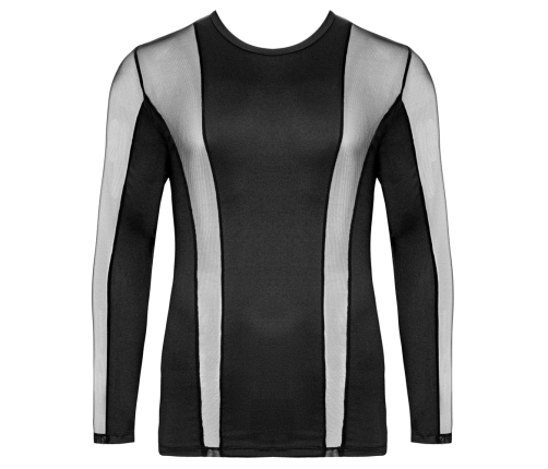 Svenjoyment Men's Shirt Long Sleeve Black Net Inserts Size L