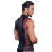 NEK Sleeveless Matte Shirt L Black-Red with Mesh and Zipper Accent
