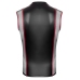 NEK Sleeveless Matte Shirt L Black-Red with Mesh and Zipper Accent