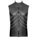 NEK Men's Black Matte Sleeveless Shirt L with Chains & Stand-Up Collar