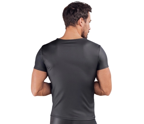 NEK Men's Fitted Black Shirt S with Metallic Blue Accents and Mesh Panels