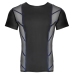 NEK Men's Fitted Black Shirt S with Metallic Blue Accents and Mesh Panels