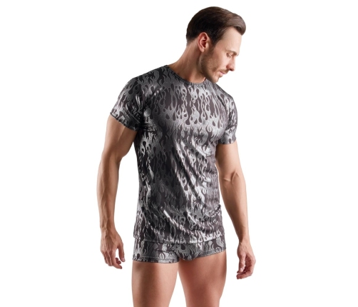 Svenjoyment Metallic Short Sleeve Shirt Black/Silver M Stretch Fit