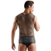 Svenjoyment Men's Sleeveless Net Shirt 2XL Black with Sparkling Gems