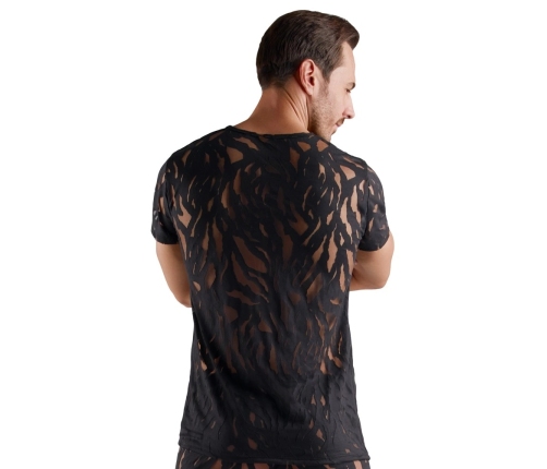 Svenjoyment M. Shirt XL Black Burnout Effect Short Sleeve Top