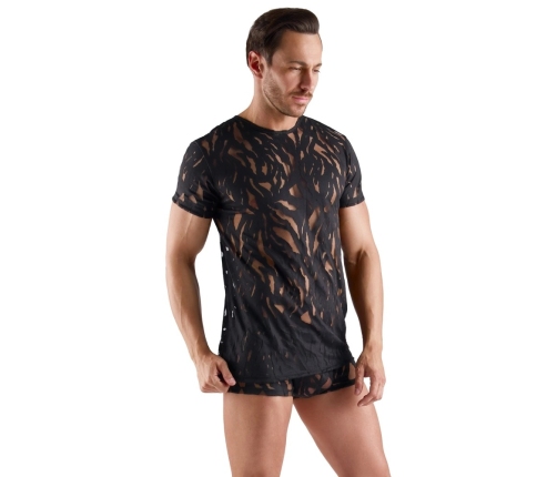 Svenjoyment Shirt 3XL Black Burnout Effect Short Sleeve Stretch