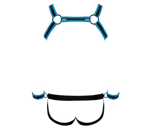Men's Jock set black/blue 2XL
