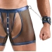 Svenjoyment Bondage Men’s Blue Net Top & Pants Set with Handcuffs M