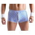 Svenjoyment Men's Pants Costume XL Blue-White Striped with Anchor Embroidery