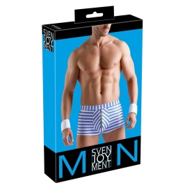 Svenjoyment Men's Pants Costume XL Blue-White Striped with Anchor Embroidery