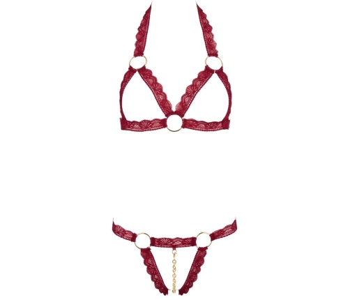 Bra Set open red M/L