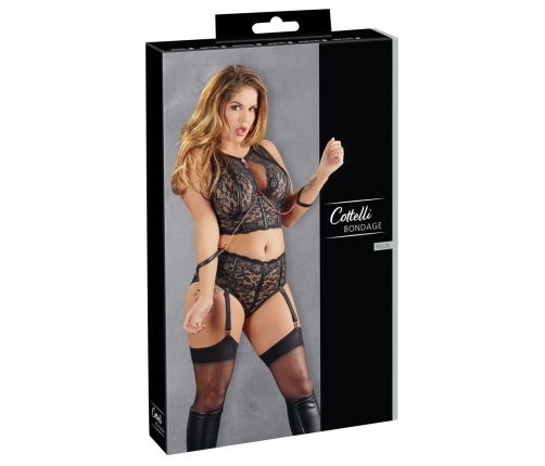 Cottelli Collection Lace Bra Set with Removable Restraints 85D/L