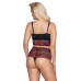 Bra and Briefs black/red 2XL