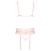 Kissable Rose Lace Lingerie Set S/M - Bra, Garter Belt & Briefs