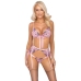 Kissable Embroidered Bra Set S/M - Light Pink, Adjustable Straps