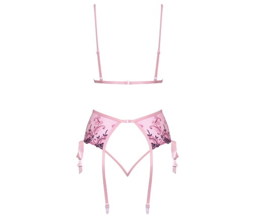 Kissable Embroidered Bra Set L/XL - Light Pink, Adjustable Straps