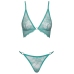 Cottelli Fantasy Lace Bra & Panties Set Mint S/M Adjustable Straps