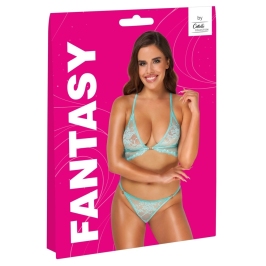 Cottelli Fantasy Lace Lingerie Set Mint L/XL - Soft Floral Lace & Adjustable Straps
