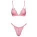 Cottelli Fantasy Lace Lingerie Set Neon Pink L/XL Adjustable Fit