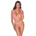 Cottelli Fantasy Lace Lingerie Set Neon Pink L/XL Adjustable Fit