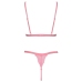 Cottelli Fantasy Lace Lingerie Set Neon Pink L/XL Adjustable Fit