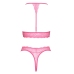 Cottelli Fantasy Neon Pink Lace Lingerie Set S/M - Wireless & Stretchy