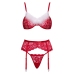 Cottelli LINGERIE X-Mas Bra Set S/M Red Lace Festive Edition