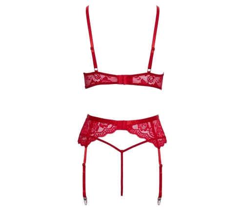 Cottelli LINGERIE X-Mas Bra Set S/M Red Lace Festive Edition