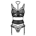 Obsessive Premisis Bra Set S/M - Black Lace, Adjustable Straps