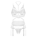 Obsessive Premisis Bra Set 2XL/3XL White - Lace & Strap Design
