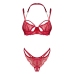 Obsessive Matildea Red Lingerie Set S/M with Chains & Lace Detail