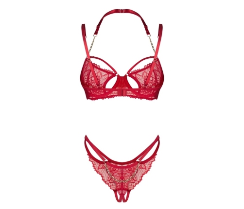 Obsessive Matildea Intimate Set Red with Chains 2XL/3XL