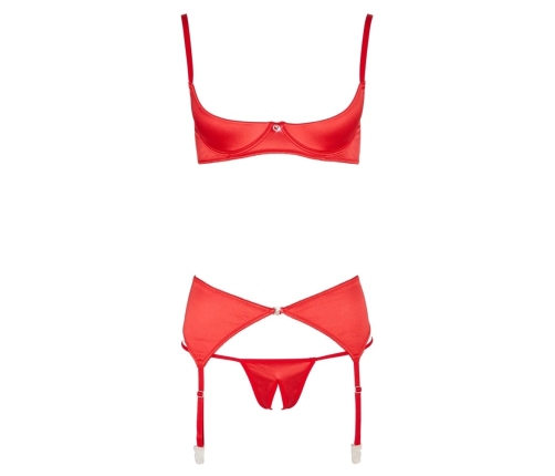 Shelf Bra Set red 85C/L