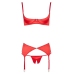 Shelf Bra Set red 85C/L