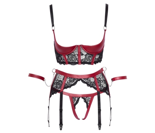 Shelf Bra Set black/red XL