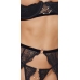 Cottelli Lingerie 3-Piece Set Black Lace with Removable Chains 85B/L