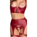 Cottelli Lingerie Red Matte Shelf Bra & Suspender Set 80B/M