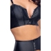 Cottelli PARTY Matte Black Lingerie Set with Rhinestone Zips, Size L