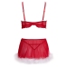 Cottelli LINGERIE X-Mas Red Three-Piece Festive Lingerie Set S/M