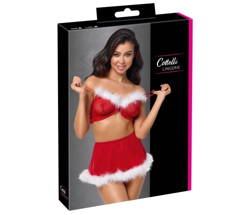 Cottelli Lingerie X-Mas Set L/XL - Festive Red 3-Piece Ensemble