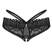 Obsessive Donarella Intimate Briefs M/L Black Embroidered Crotchless
