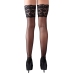 Cottelli Collection Wide Lace Hold-Up Stockings Black 3 - Elegant Microfiber