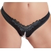 Cottelli Collection Satin Pearl String Briefs Black XL