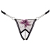 Cottelli LINGERIE String Flower M/L - Tulle, Embroidery & Pearl Chains